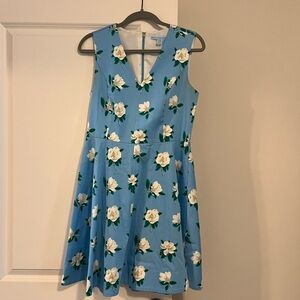 Draper James Blue and White Floral Mini Dress